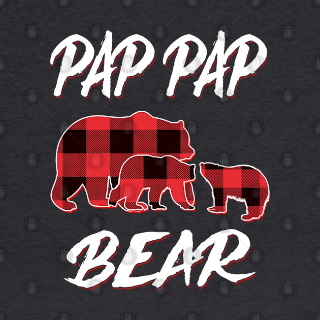 Pap Pap Bear Red Plaid Christmas Pajama Matching Family Gift by intelus